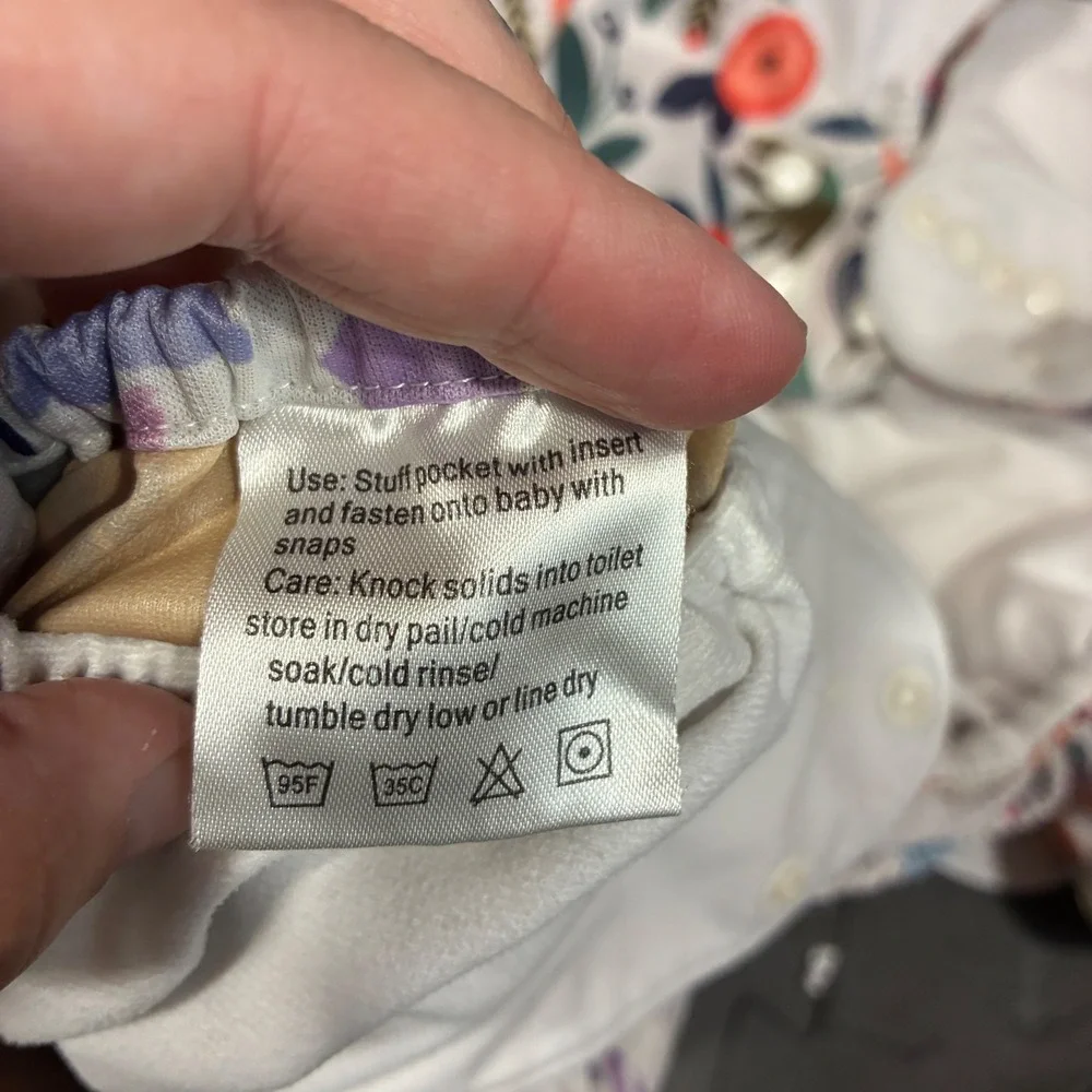 Noras Nursery Wegreeco AlvaBaby Cloth Diaper Lot Pocket Inserts Floral Animal OS
